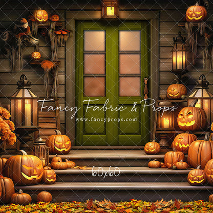 Pumpkin Porch - Green Door - With Sweep Option