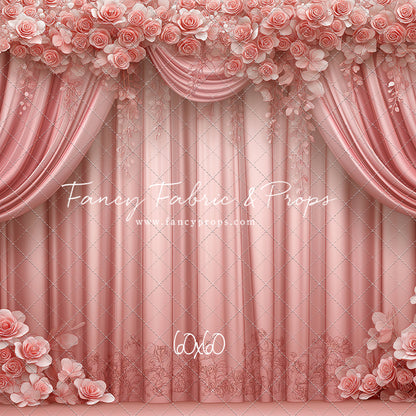Rosy Vienna Drapes - With Sweep Option