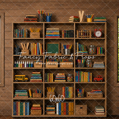 Rustic Schoolhouse Bookshelf - With Sweep Option