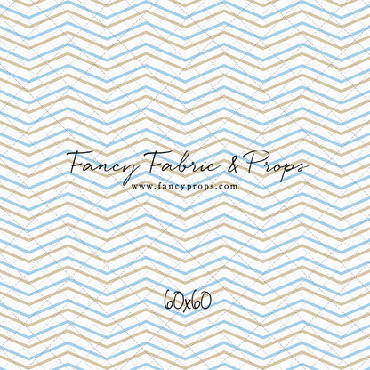 Simple Blue & Tan Chevron