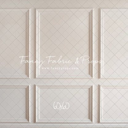 Simple Ivory Panel Wall - With Light Pine Floor Sweep Option