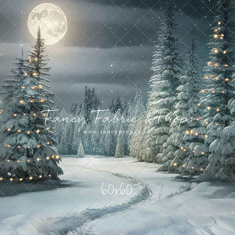 Snowy Road With Lights - with Sweep Option