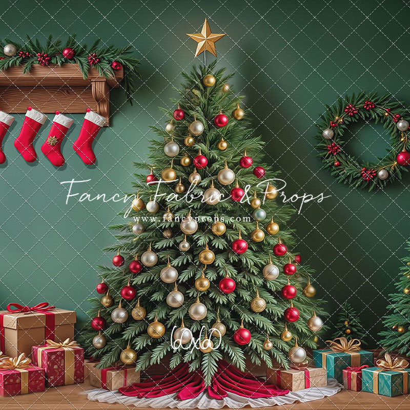 Stockings & Spruce - with Sweep Option