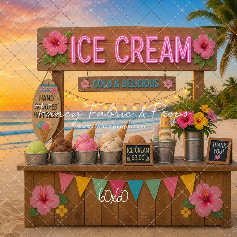 Sunset Ice Cream Stand - With Sweep Option