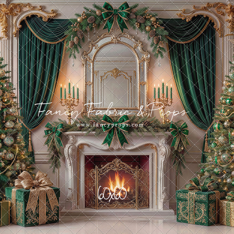 The Emerald Christmas Hearth  - with Sweep Option