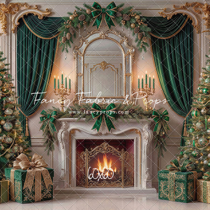 The Emerald Christmas Hearth  - with Sweep Option