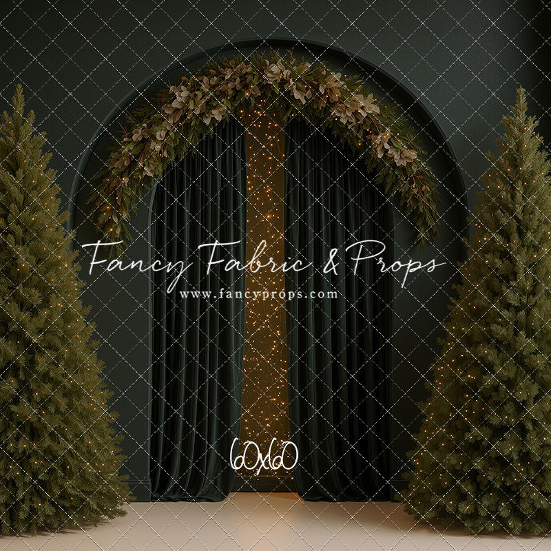 Velvet Christmas Arch - With Sweep Option