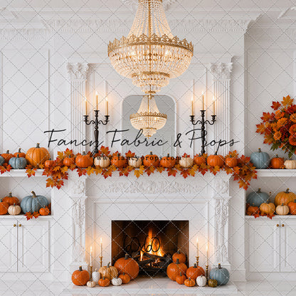 White Autumn Fireplace - With Sweep Option