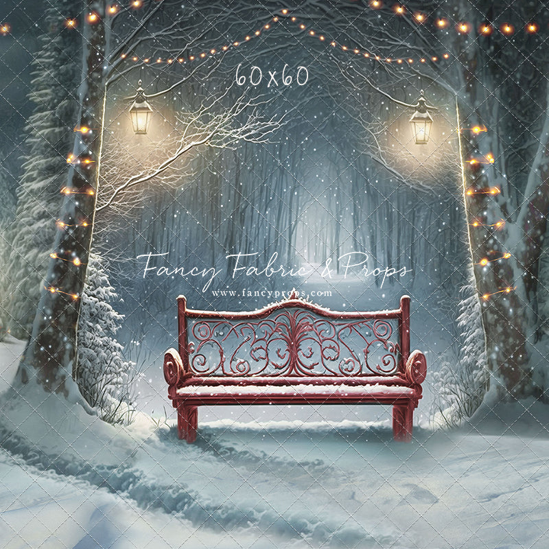 Snowy Bench - Red - with Sweep Option