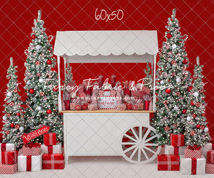 Candy Cane Sweets Cart