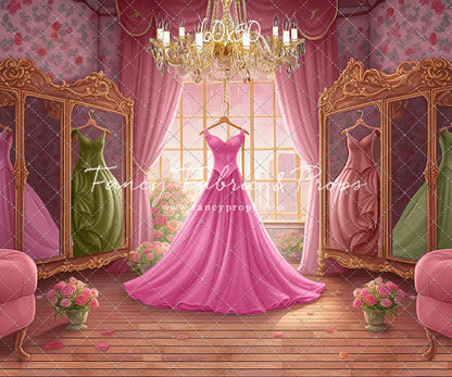Dress Like A Princess - Pink Dress/Pink Curtains - With Sweep Option