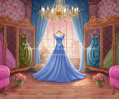 Dress Like A Princess - Dark Blue Dress - With Sweep Option