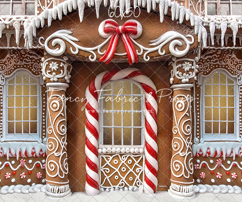 Fancy Peppermint Gingerbread House - With Sweep Option