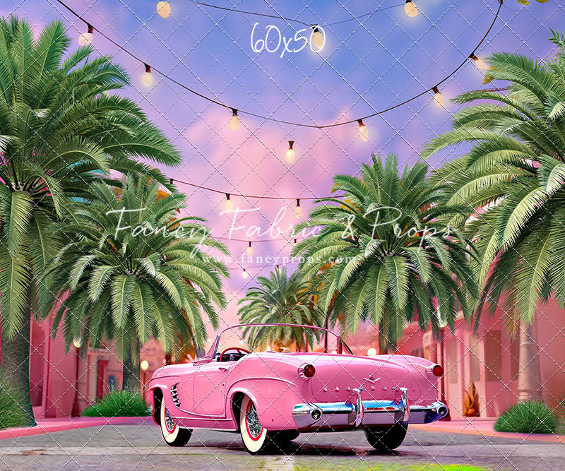 Malibu Shopping Center - Pink Car - With Sweep Option