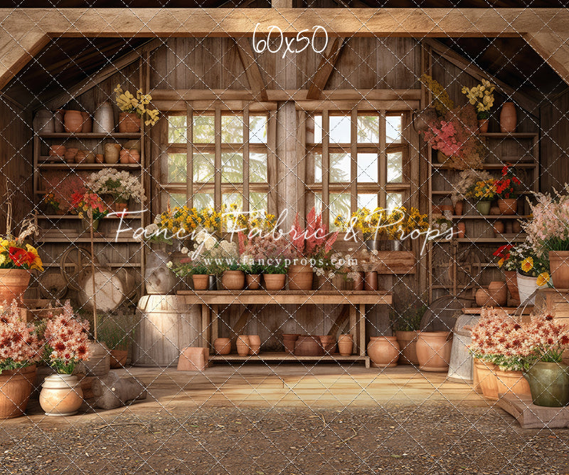 Rustic Greenhouse Blooms - With Sweep Option