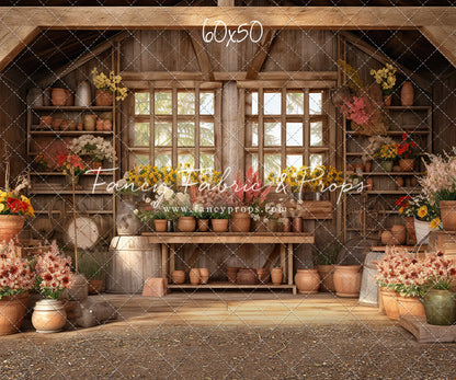Rustic Greenhouse Blooms - With Sweep Option