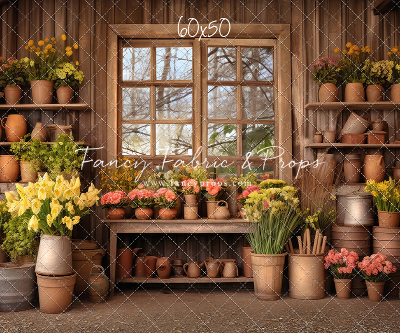 Rustic Greenhouse Garden View - With Sweep Option