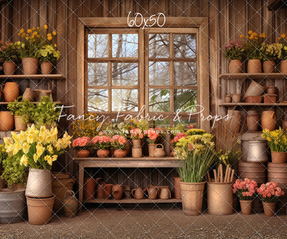 Rustic Greenhouse Garden View - With Sweep Option