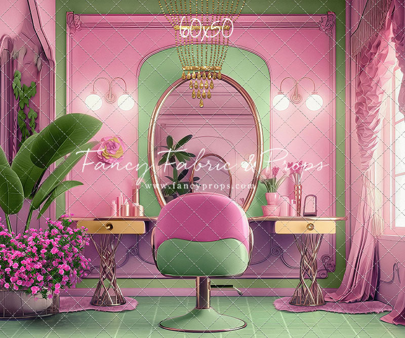 Stacie's Salon - Green - With Sweep Option