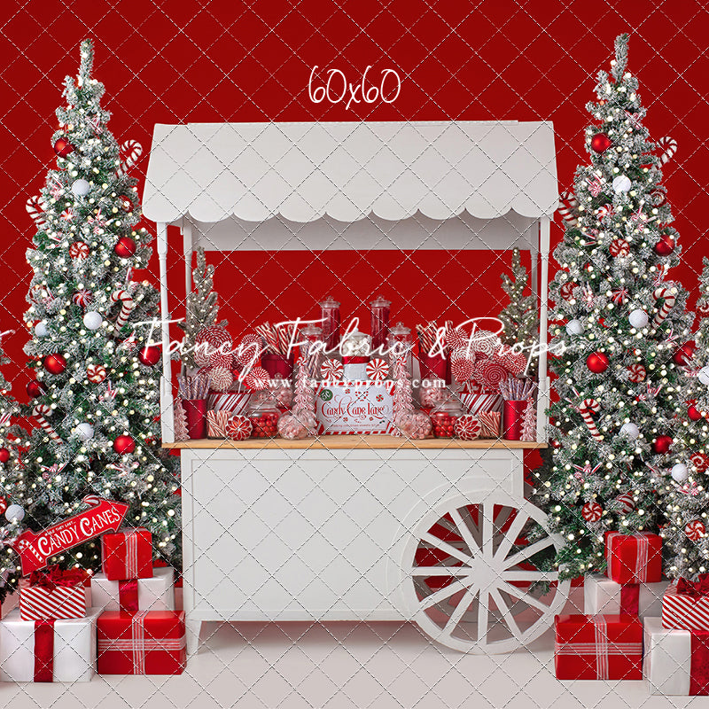 Candy Cane Sweets Cart