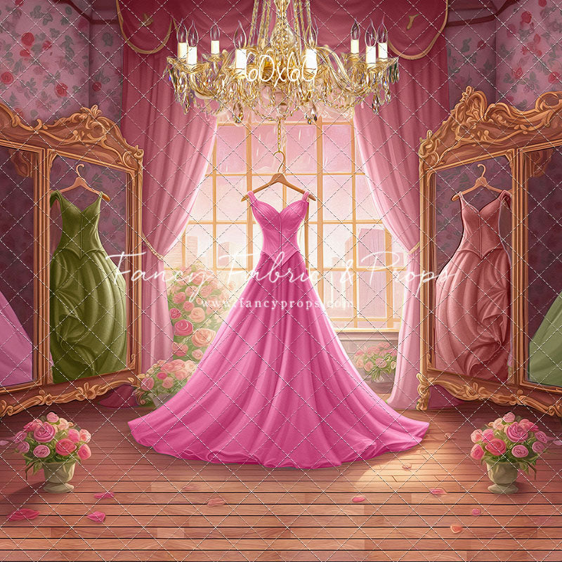 Dress Like A Princess - Pink Dress/Pink Curtains - With Sweep Option