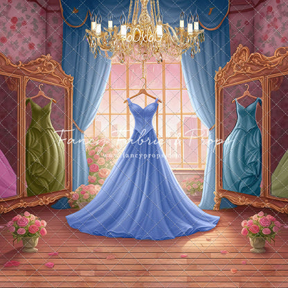 Dress Like A Princess - Dark Blue Dress - With Sweep Option