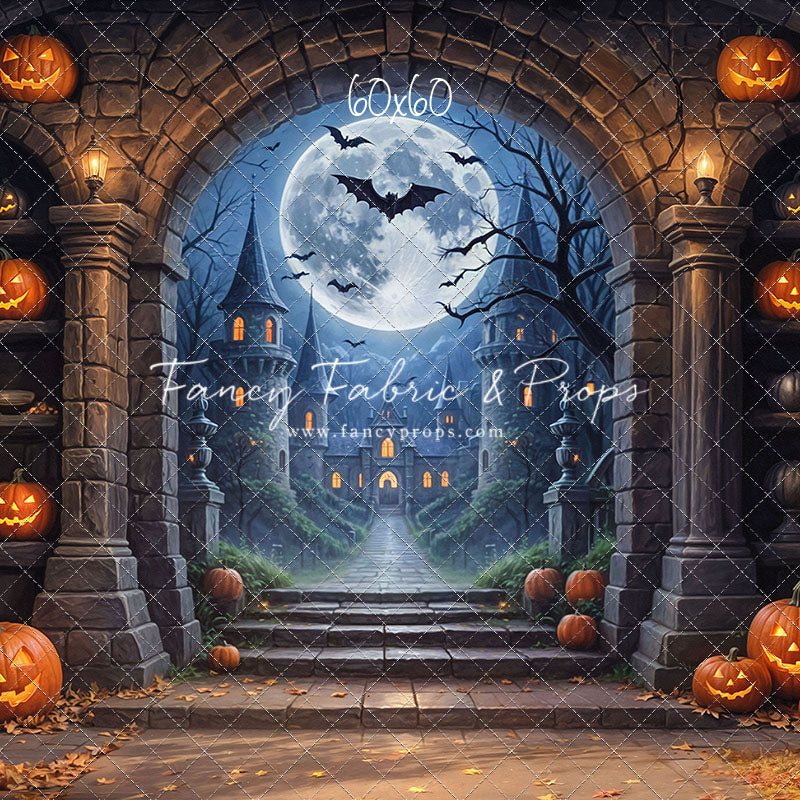 Gothic Halloween Gateway -Leaves Floor - With Sweep Option