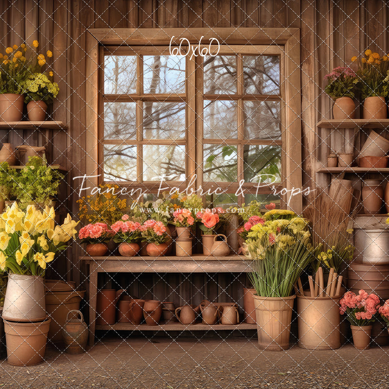 Rustic Greenhouse Garden View - With Sweep Option