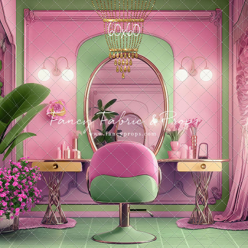 Stacie's Salon - Green - With Sweep Option