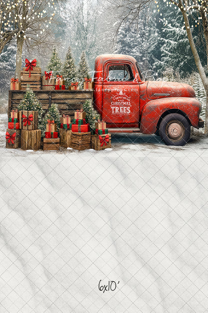 Country Christmas Tree Farm Truck - with Sweep Option