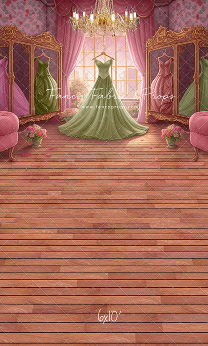 Dress Like A Princess - Green Dress - With Sweep Option