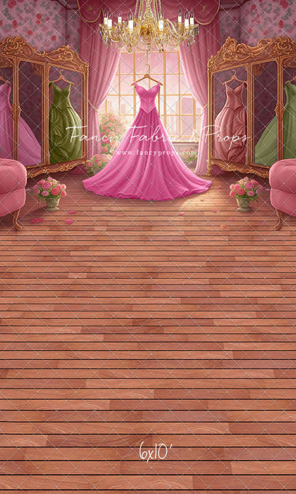 Dress Like A Princess - Pink Dress/Pink Curtains - With Sweep Option