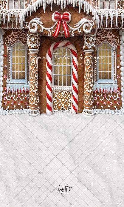 Fancy Peppermint Gingerbread House - With Sweep Option