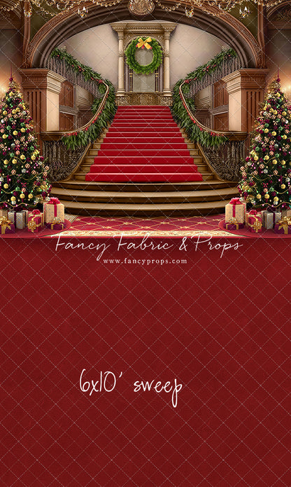Grand Holiday Staircase - Red Carpet - with Sweep Option
