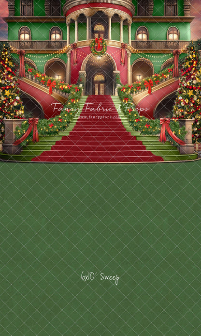 Merry Mansion- Green Rug - with Sweep Option