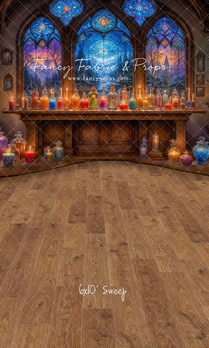 Mystic Potion Emporium - Wood Floor - With Sweep Option