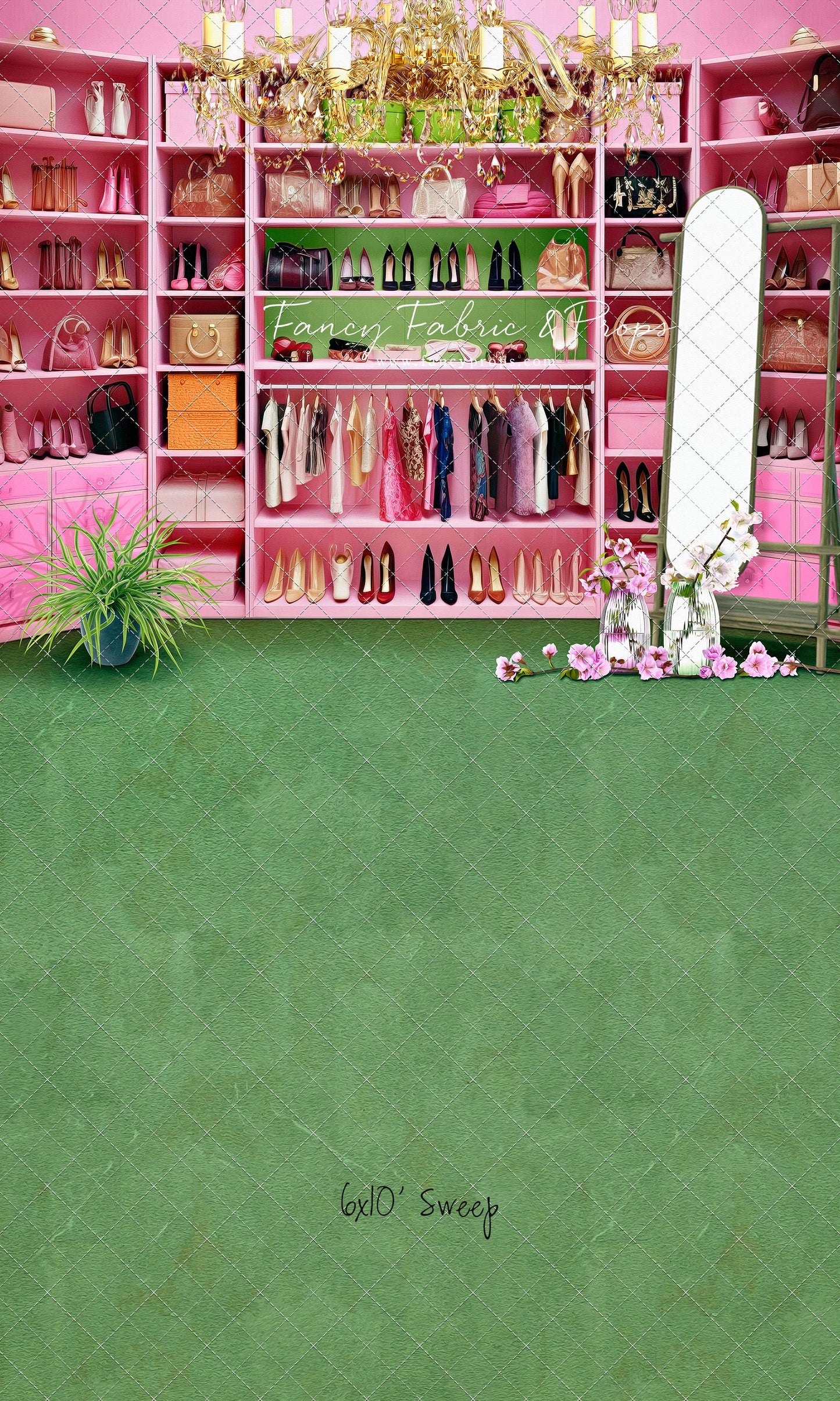 Nikki's Closet - Green Carpet - With Sweep Option