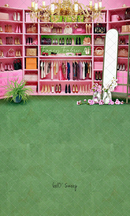 Nikki's Closet - Green Carpet - With Sweep Option