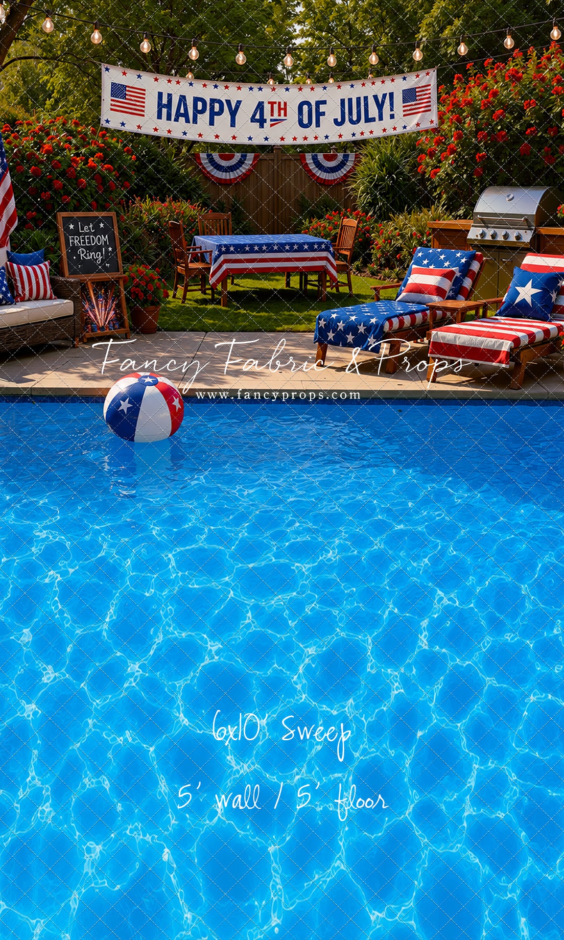 Red, White & Poolside Nights - With Sweep Option