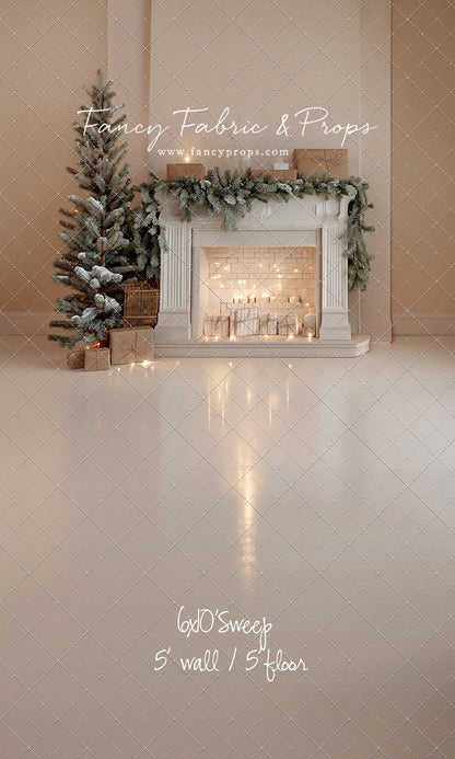 Evergreen & Ivory Mantle - With Sweep Option