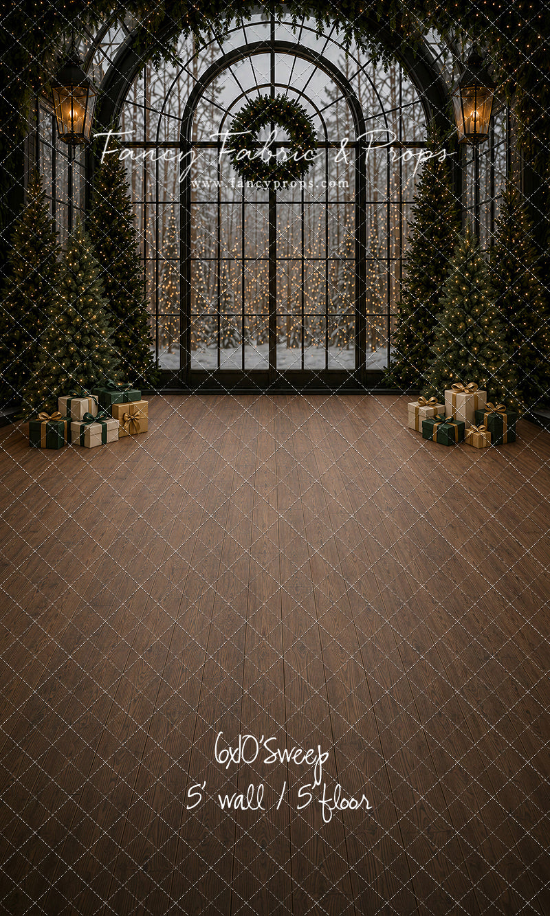 Moody Holiday Window View - with Sweep Option
