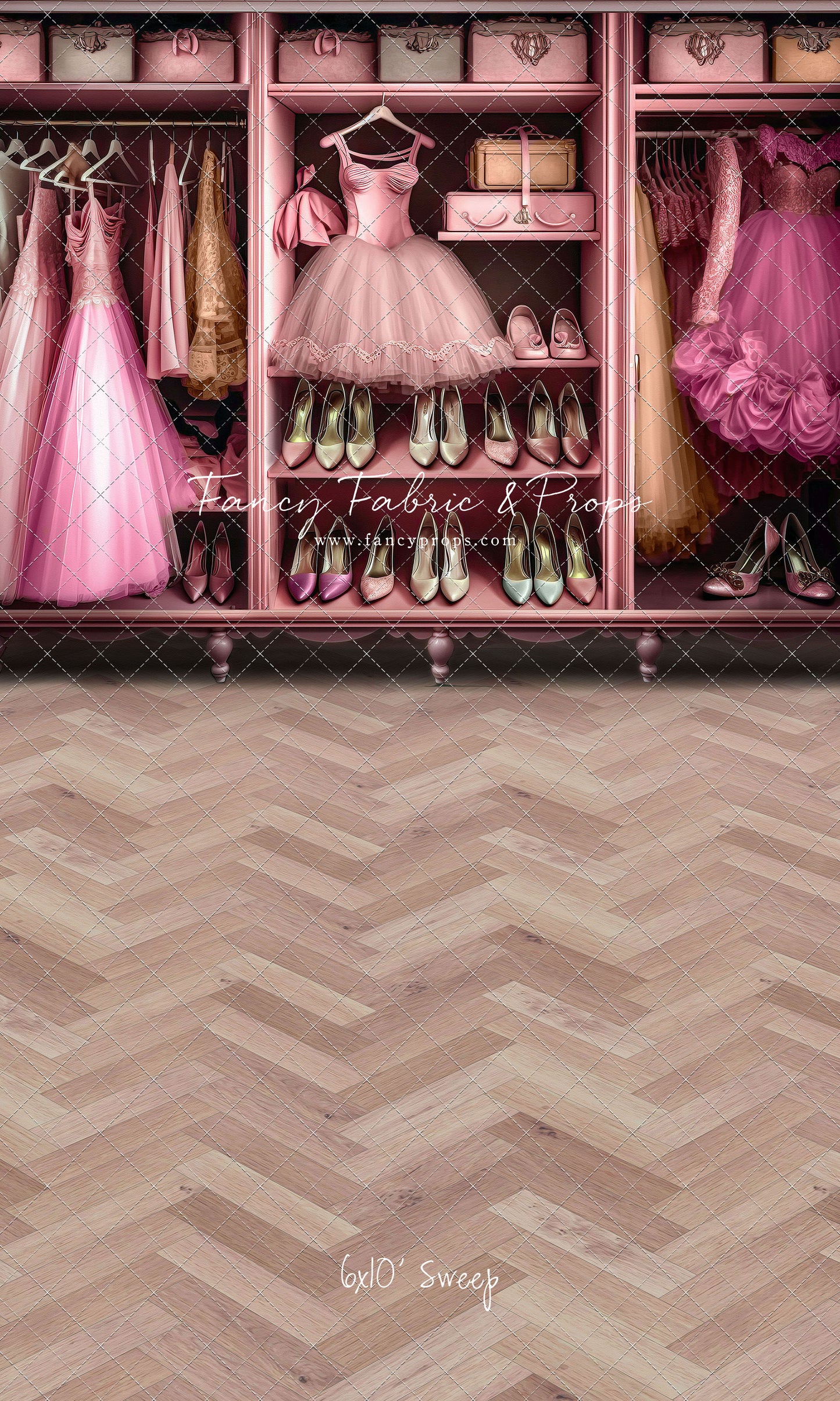 Barbie's Fabulous Wardrobe - Pink Dress Option - With Sweep Option