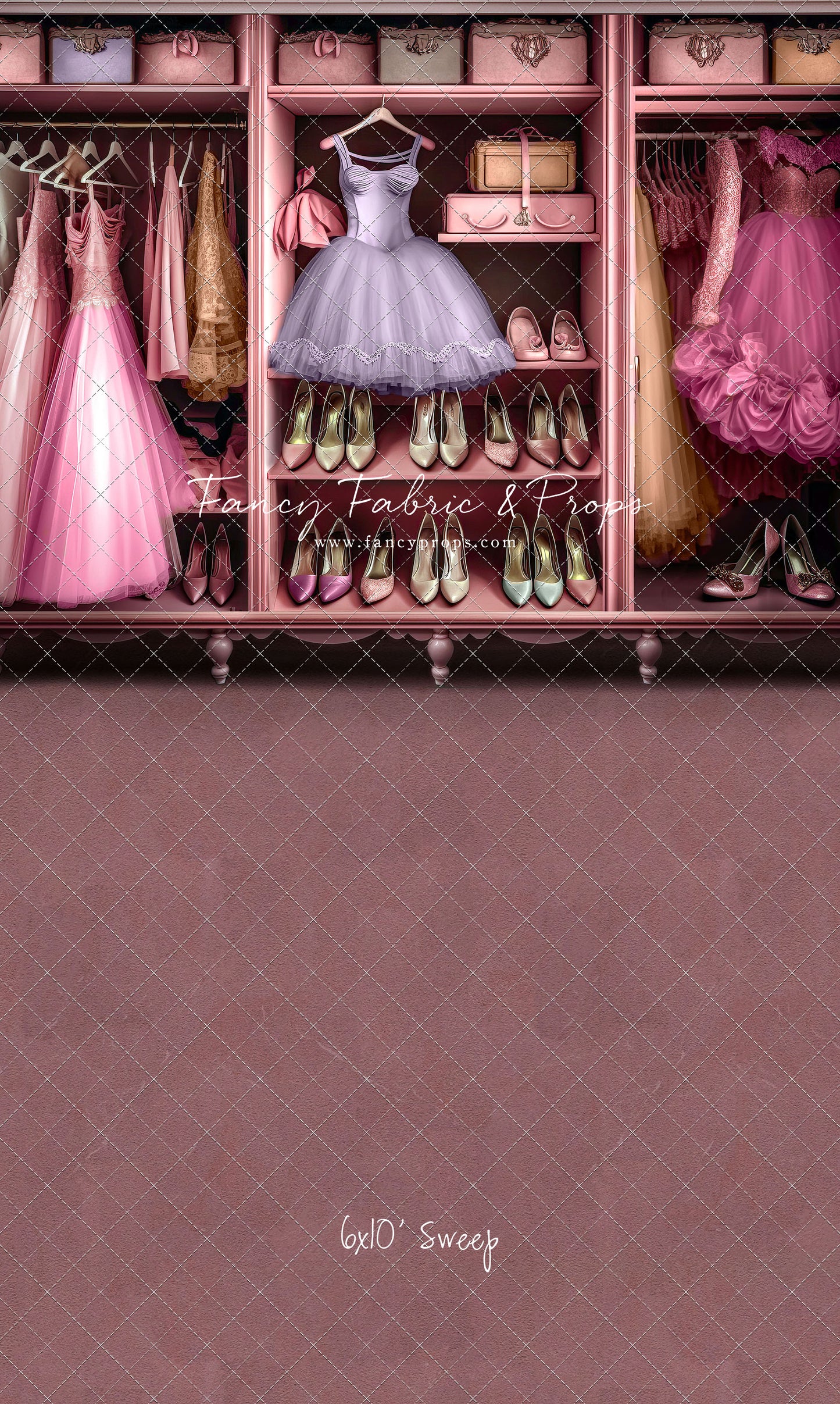 Barbie's Fabulous Wardrobe - Purple Dress Option - With Sweep Option