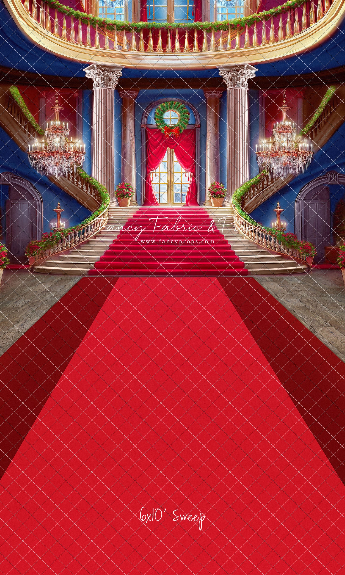 Belle's Royal Staircase - Red Carpet - With Sweep Option
