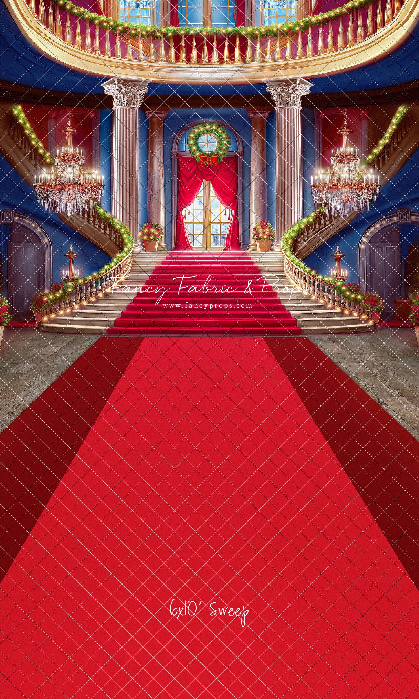Belle's Royal Staircase -With Lights- Red Carpet - With Sweep Option