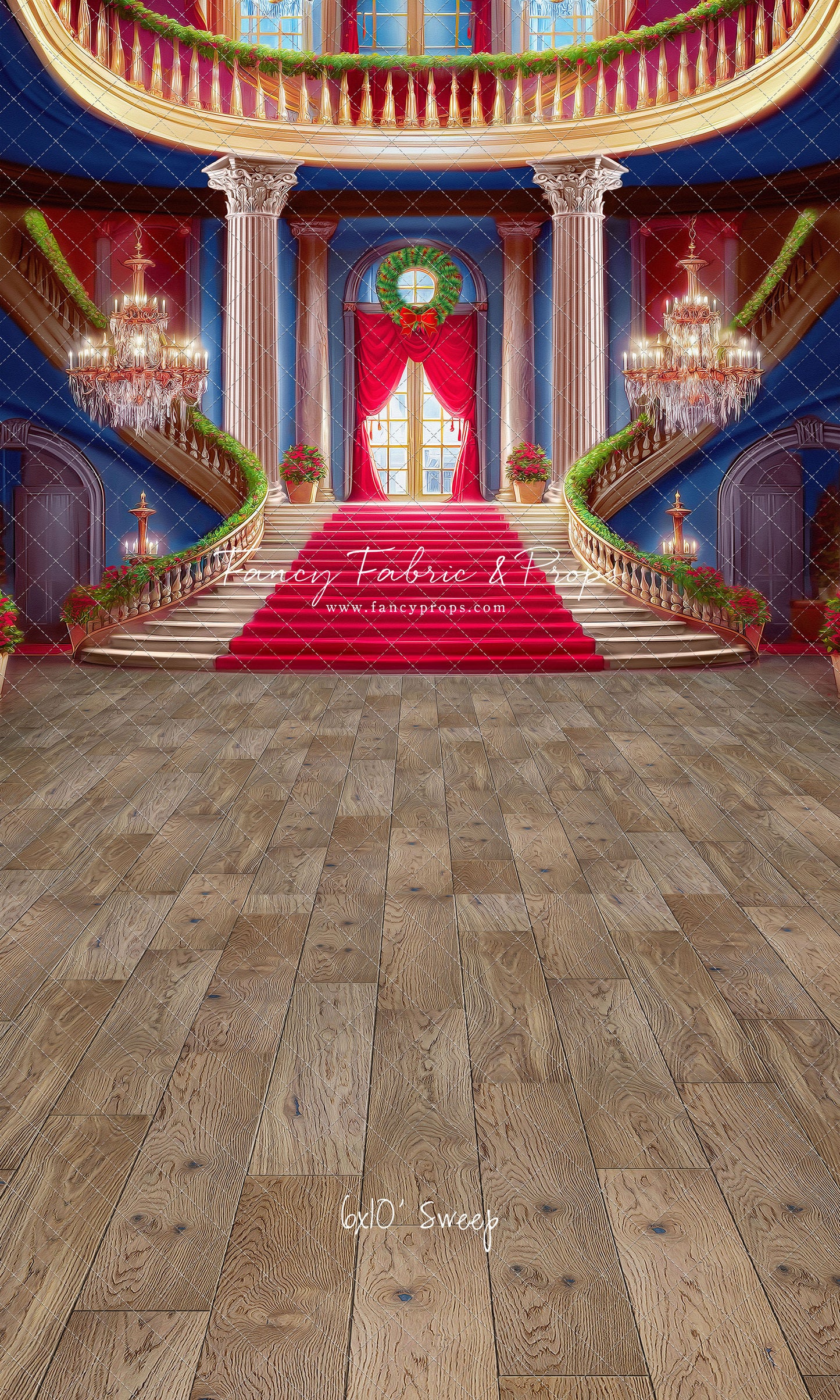 Belle's Royal Staircase -Wood Floor - With Sweep Option