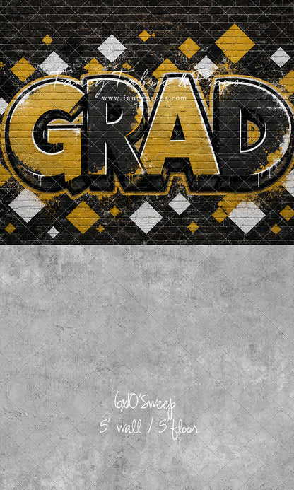 Black & Gold Grad - With Sweep Option