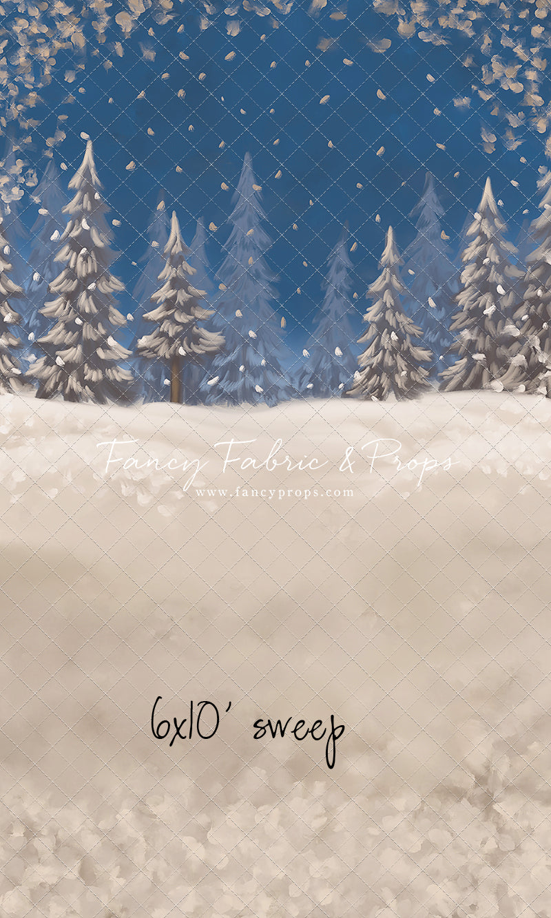 Blue Snowy Sky - with Sweep Option