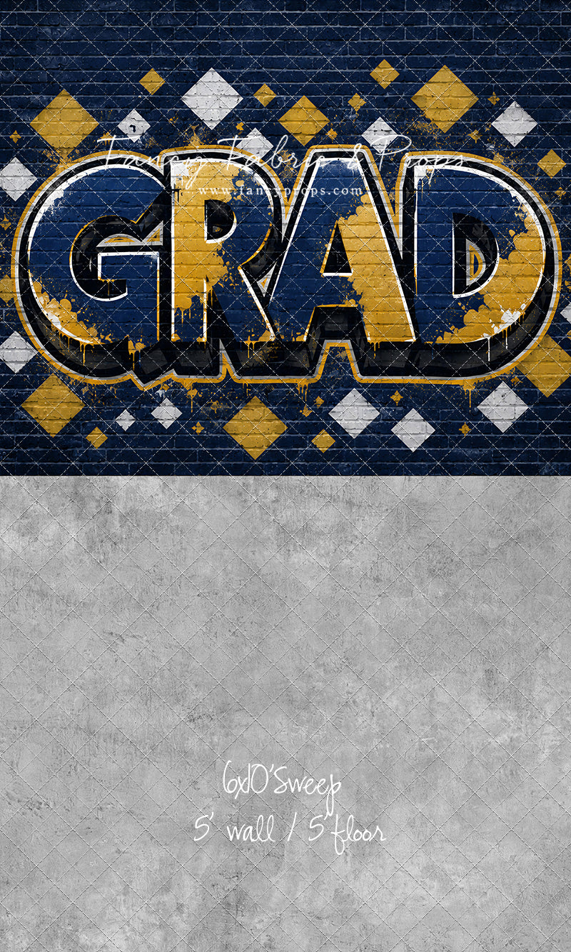 Blue & Gold Grad - With Sweep Option