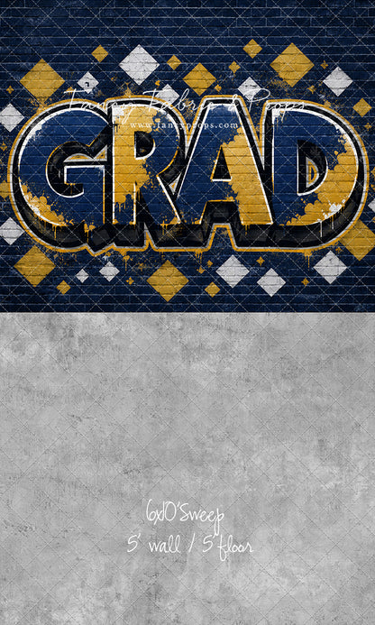 Blue & Gold Grad - With Sweep Option